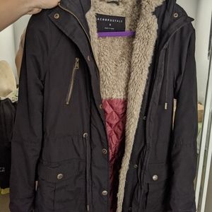 Fur lined parka